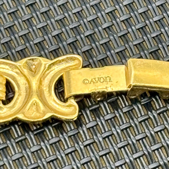 Vintage Avon Gold Tone Fluted Link Bracelet, Late 1980s, Chic, Signed, 7 " Long- - Picture 7 of 8